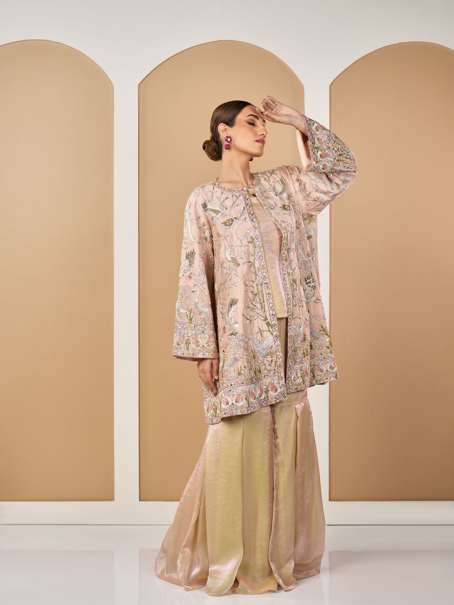 Black Zardozi Short Jacket