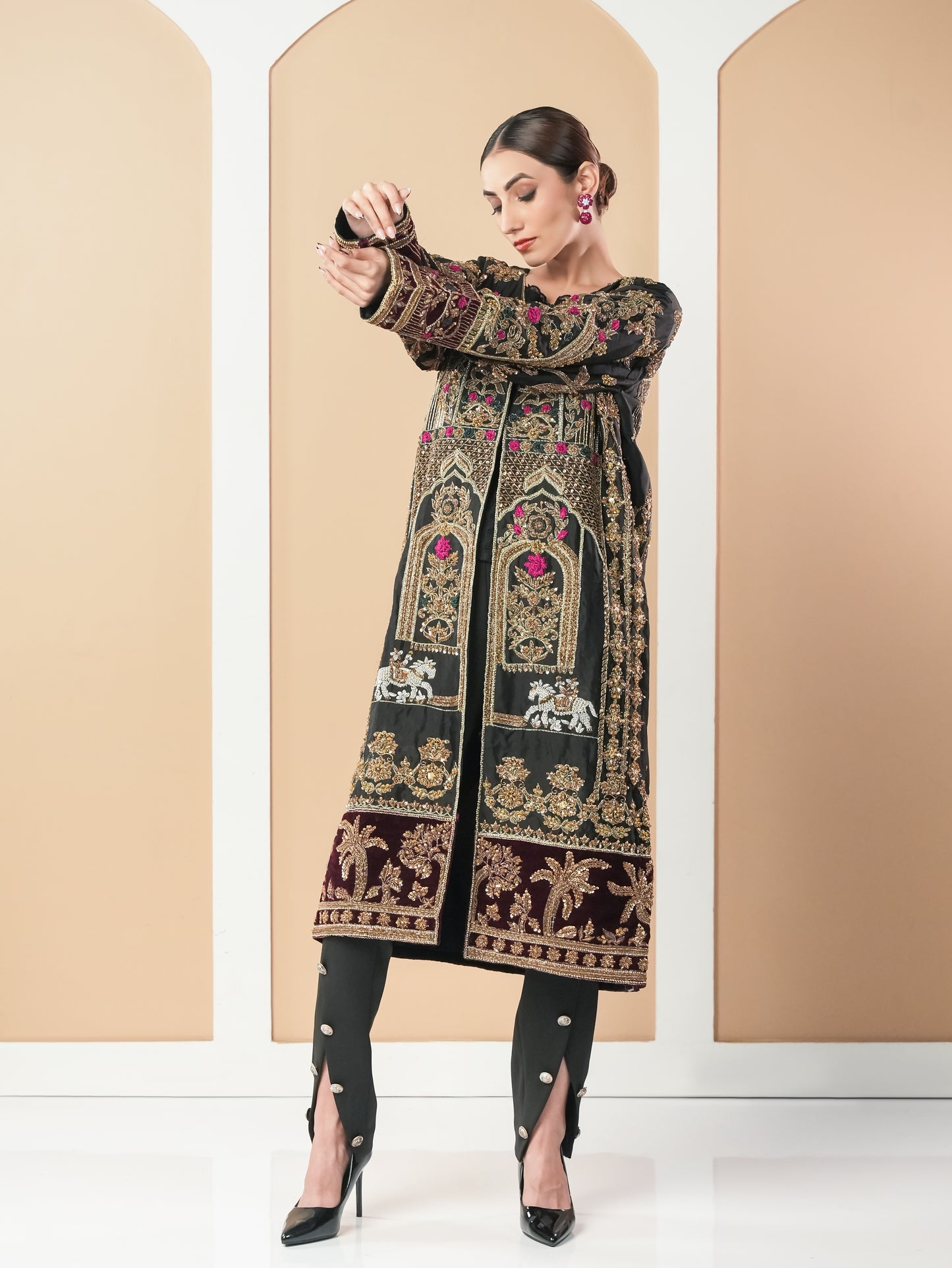 Royal Hand work long Jacket