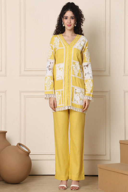 Yellow Linen Co-ord Set