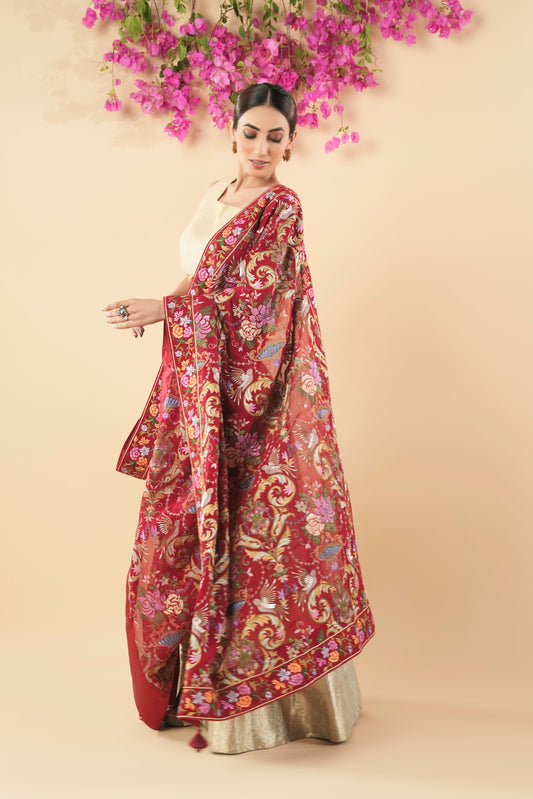 Heavy Thread Embroidered Dupatta