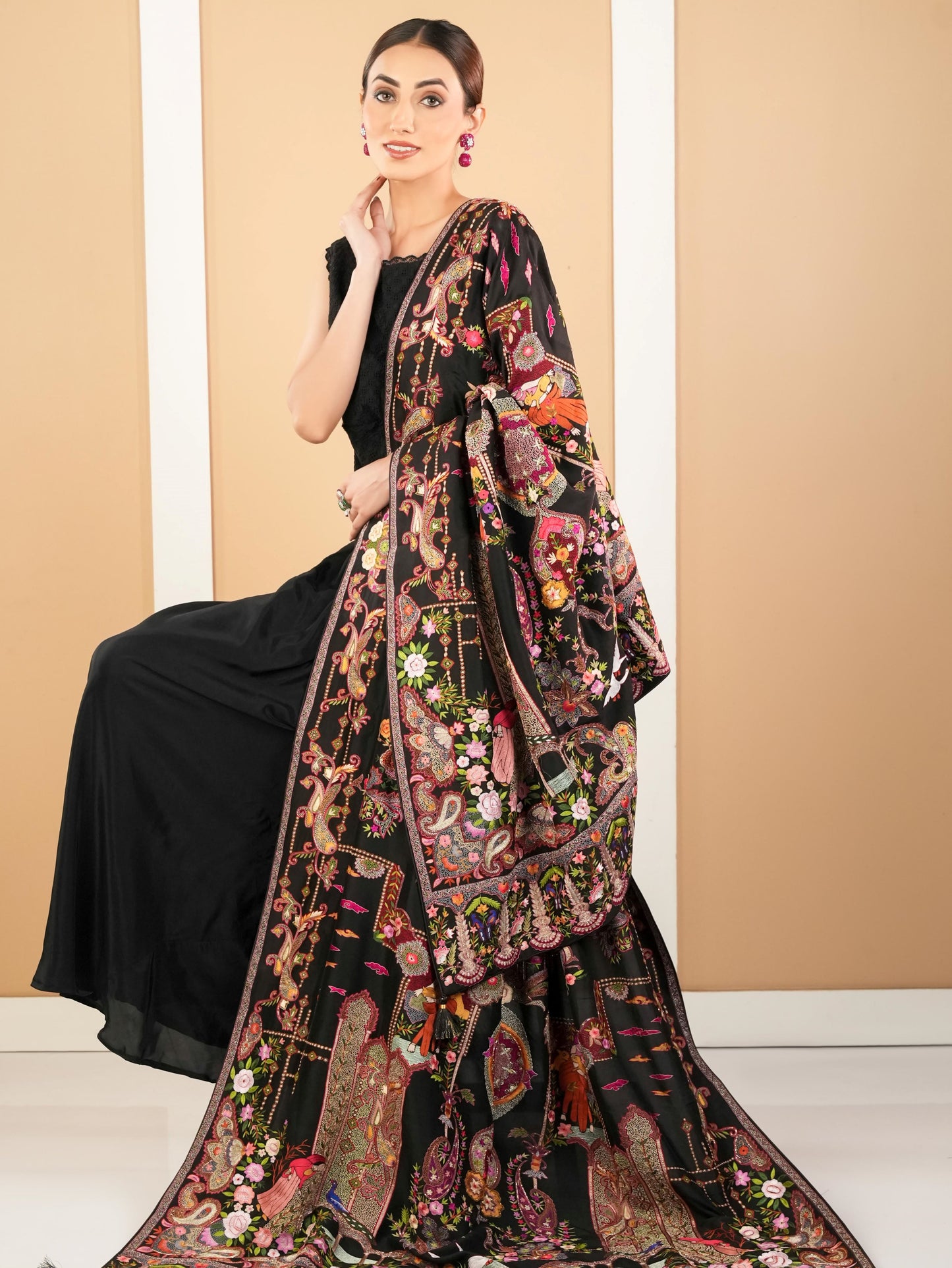 Zehan - Hand Embroidered Dupatta