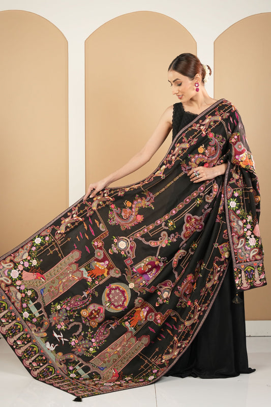 Zehan - Hand Embroidered Dupatta