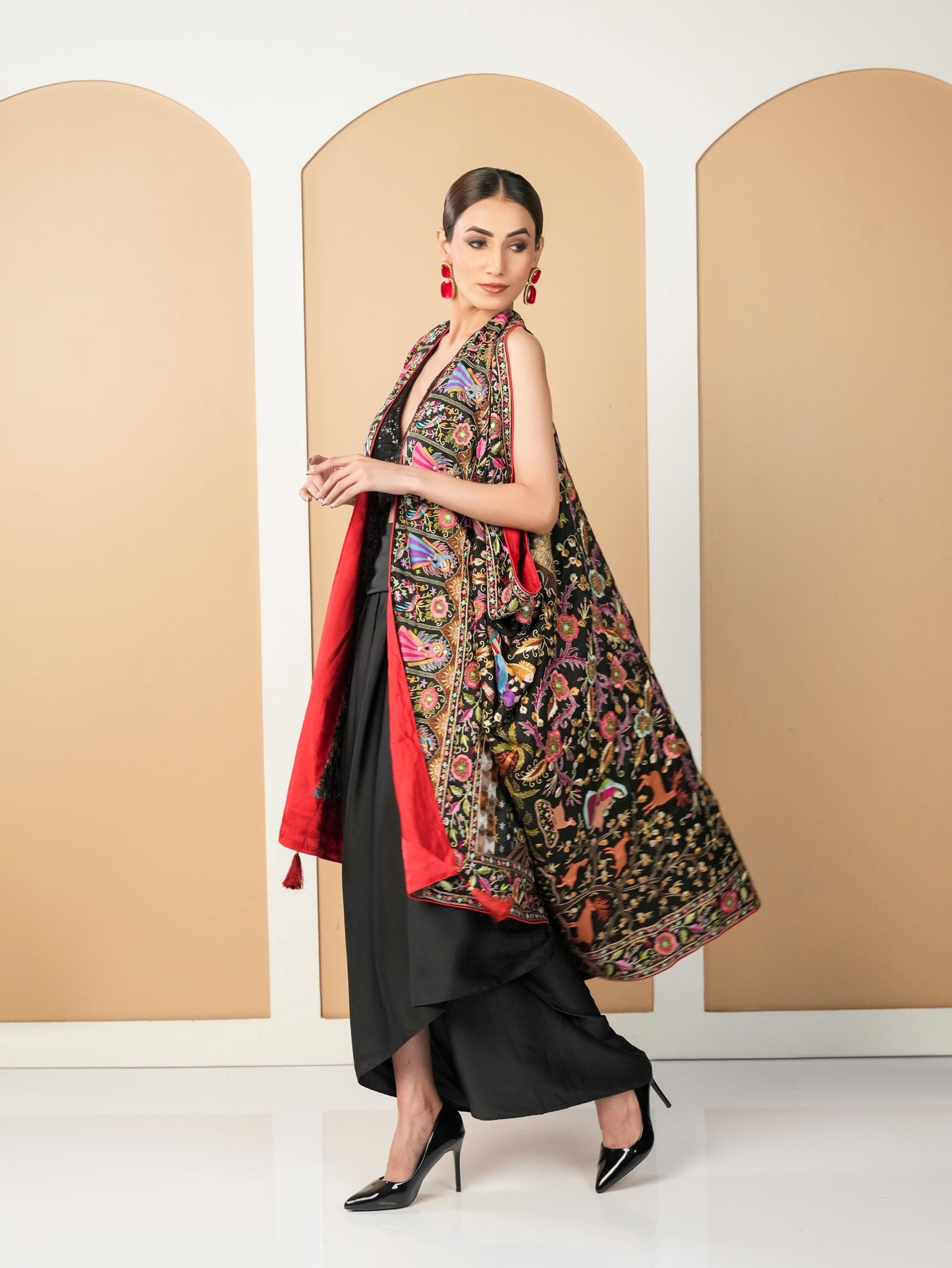 Multicolored Threadwork Royal Dupatta