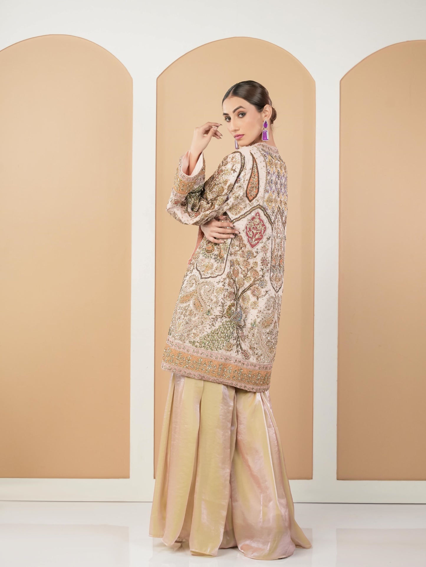 Pink Zardozi Short Jacket