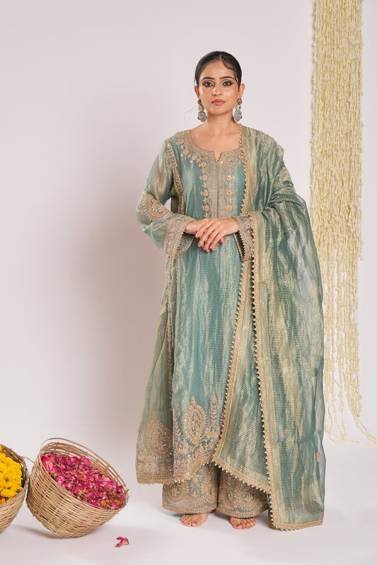 Fiza - Dori Embroidery Suit Set with Dupatta