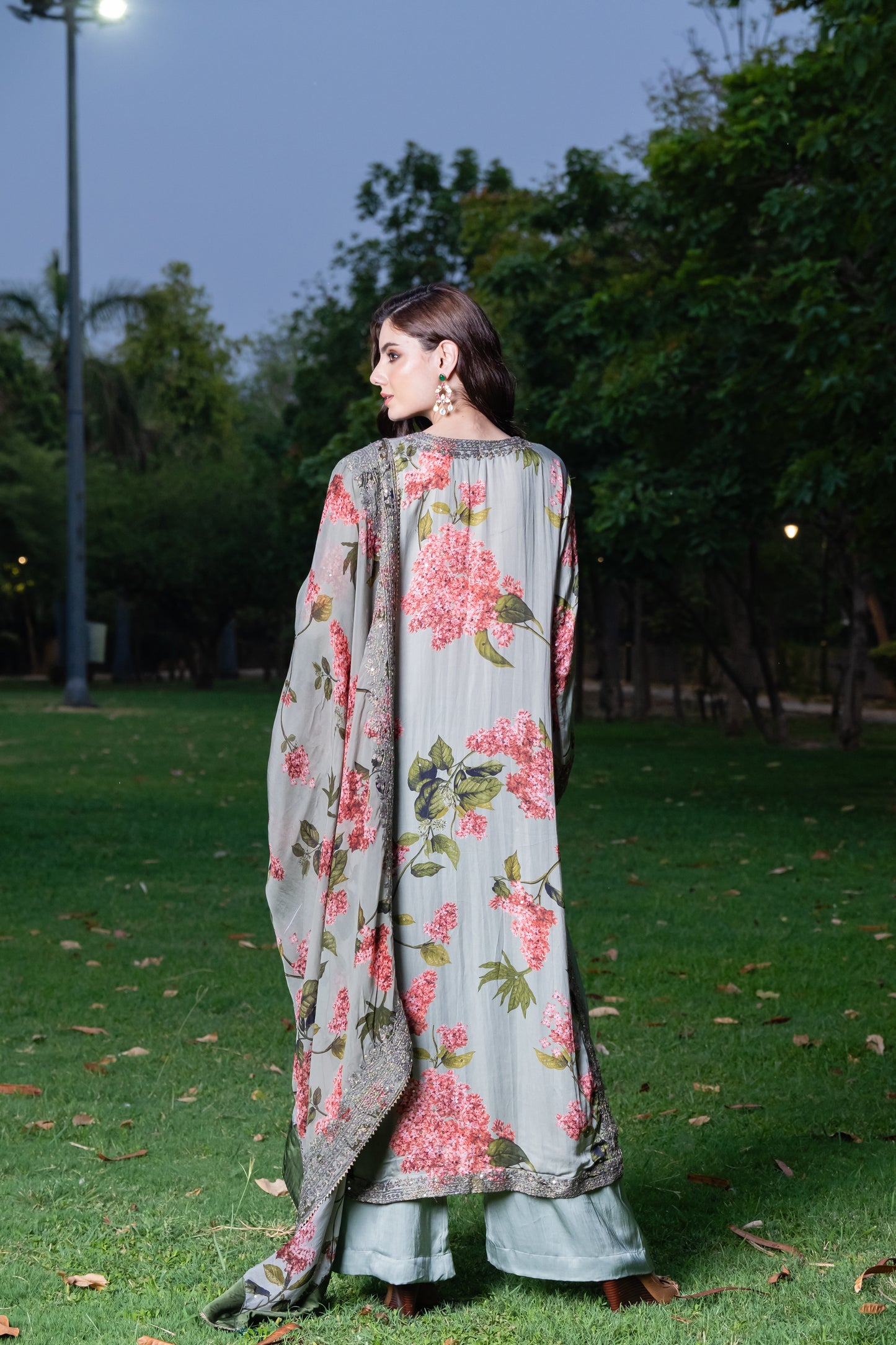 Pankhuri - Digital Print Embroidered Suit Set