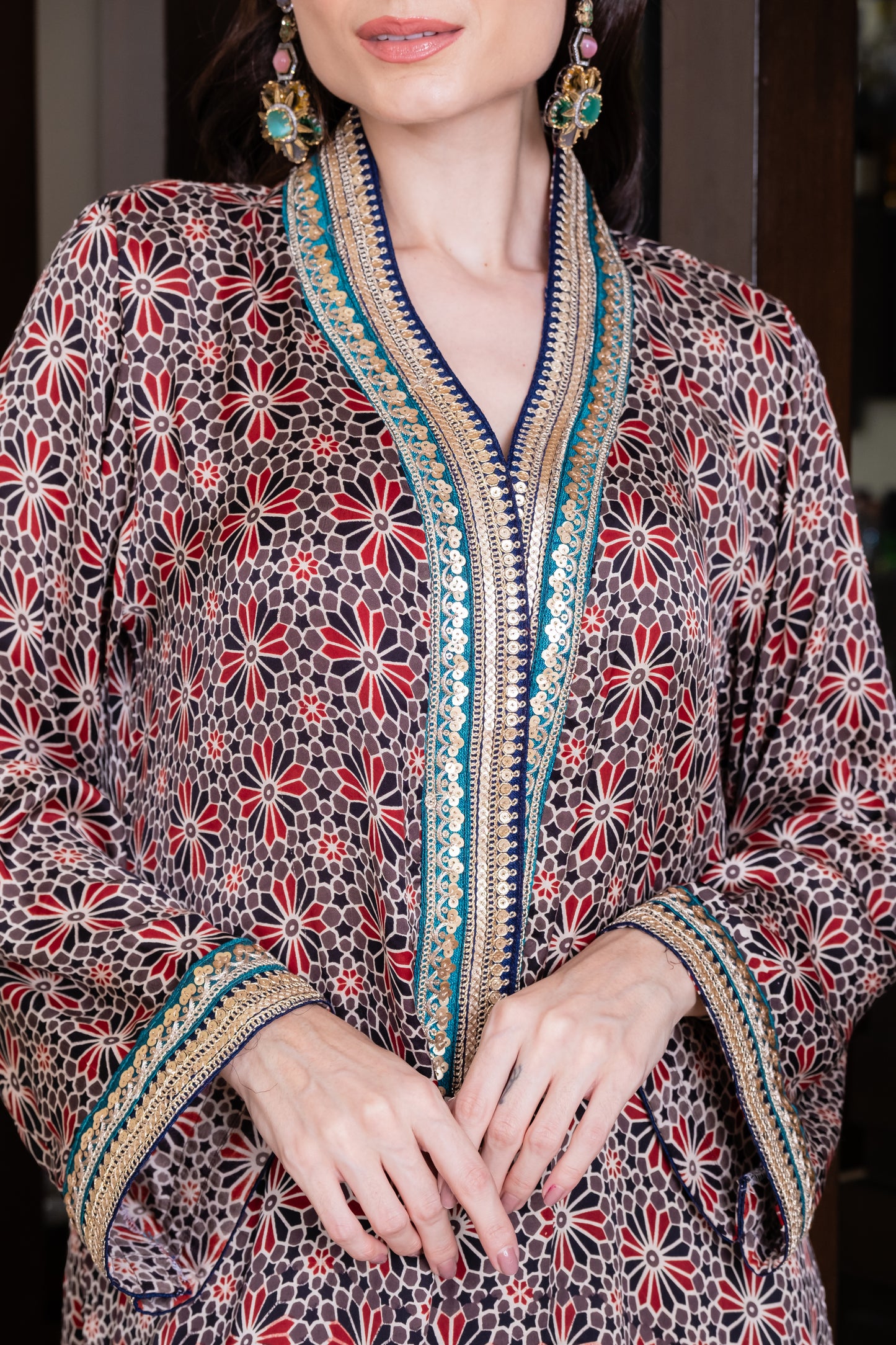 Samaya - Ajrakh Shirt and Bandhani Pants Dupatta
